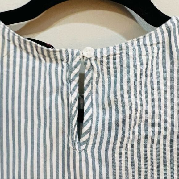 Cremieux Womens green striped short sleeve top size XS small - Picture 4 of 8